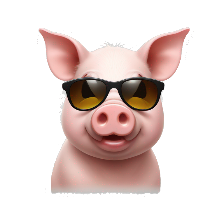 Pig with sunglasses emoji