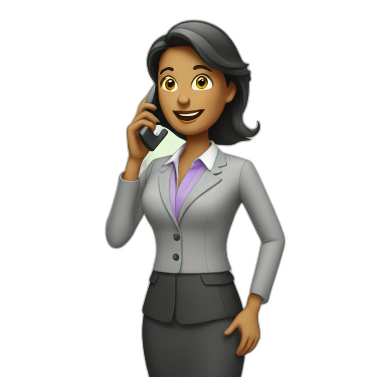 Businesswoman talking on her cell phone emoji