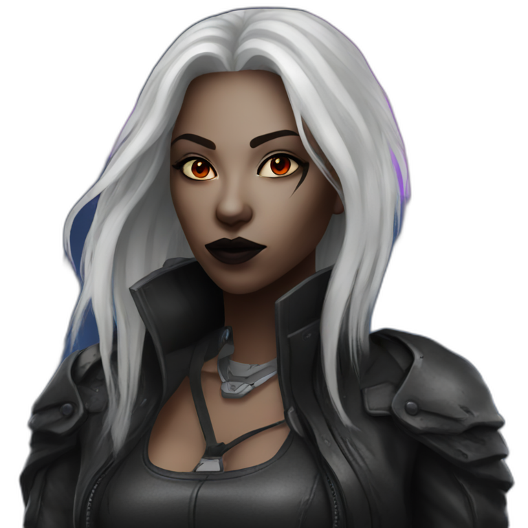 Cyberpunk vampire female emoji