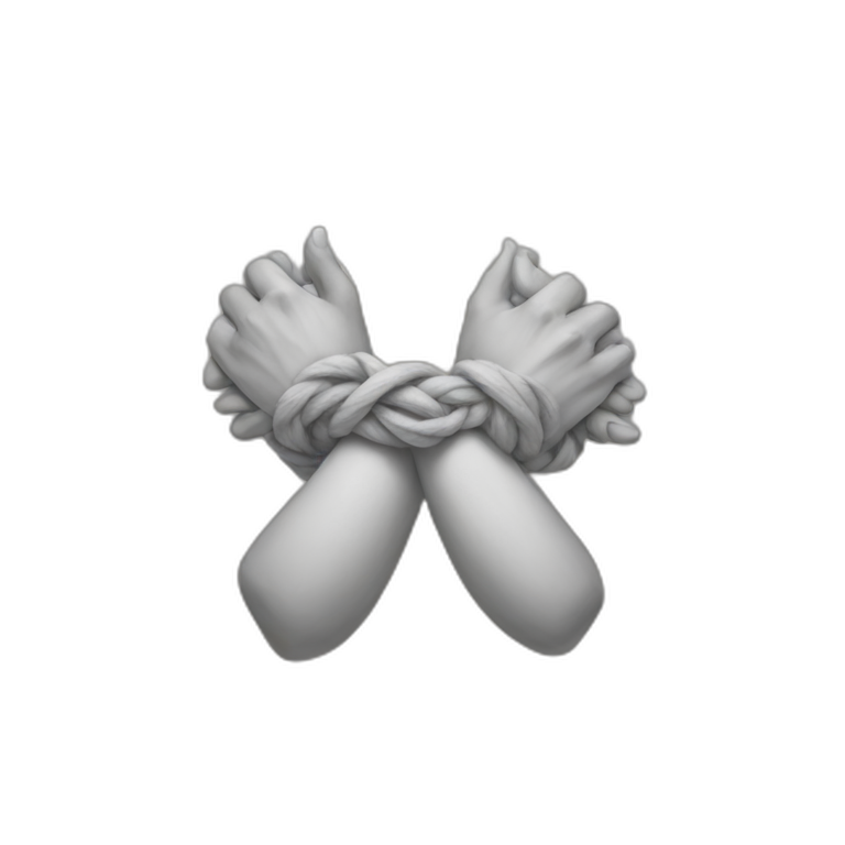 handS tied behind back emoji