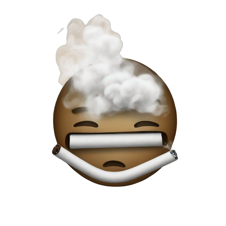 stressed smoking emoji