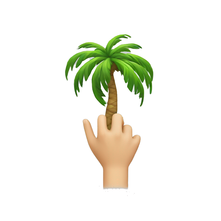 Curved palm emoji