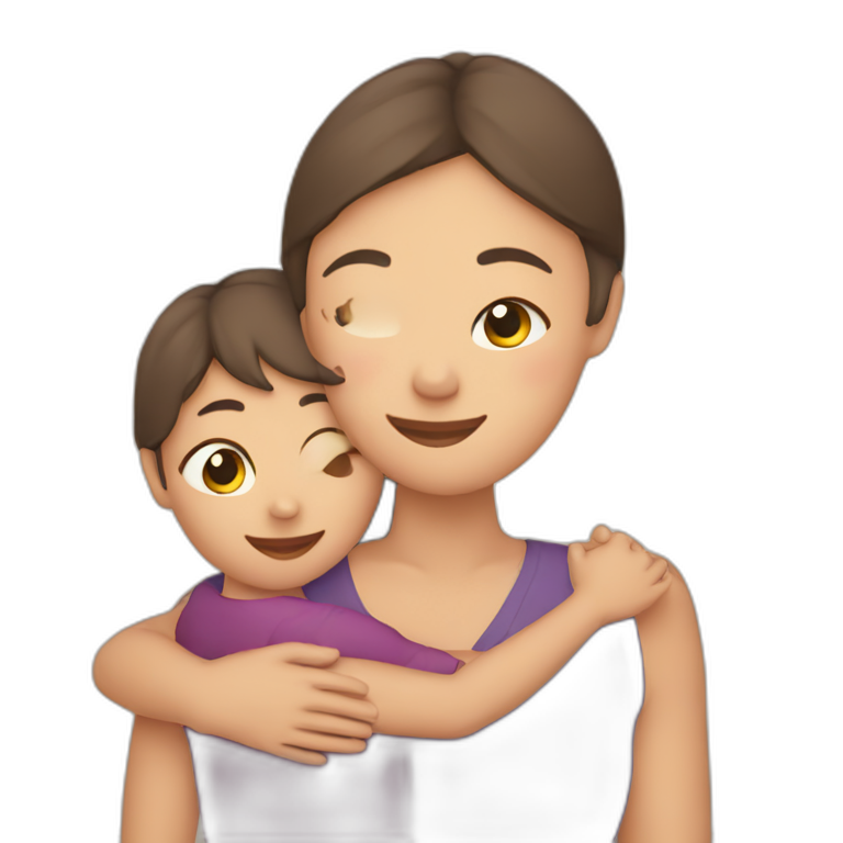 child in his mother's arms emoji