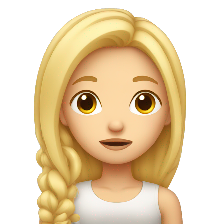 Sleepy blond girl emoji