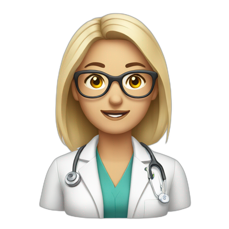 Behavioral optometrist woman emoji