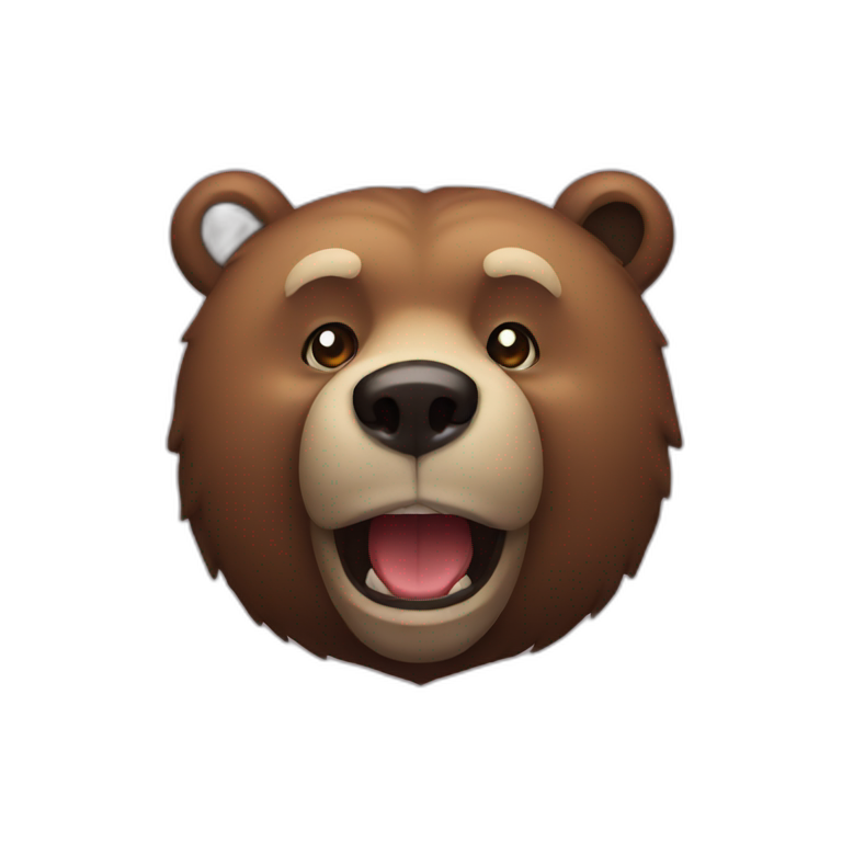 Deep bear emoji