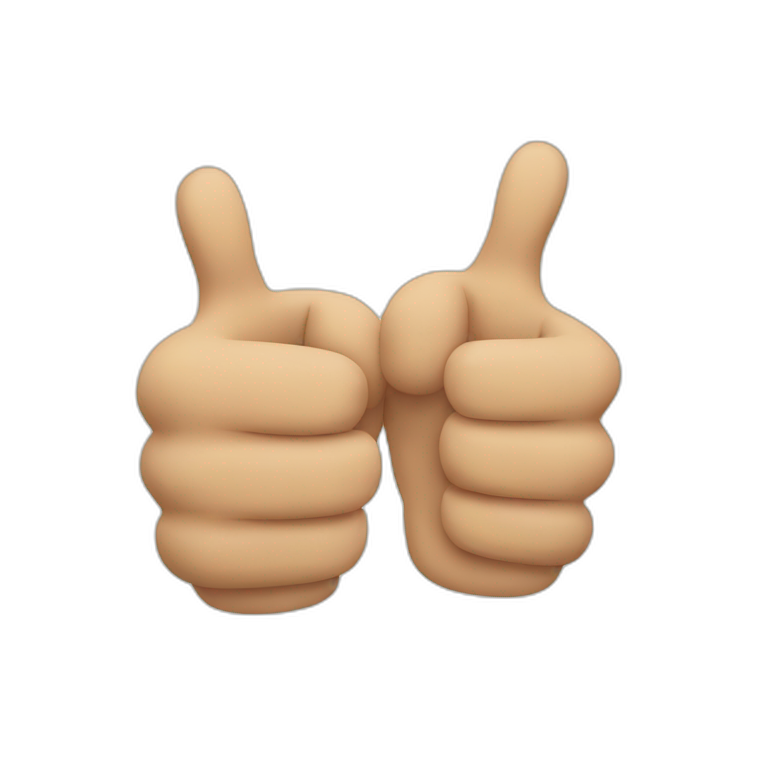 two hands with thumbs up emoji