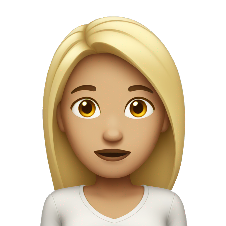 light skin woman stressed emoji