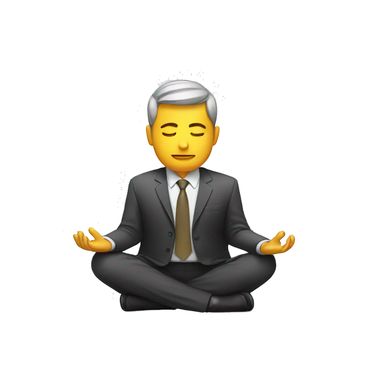 businessman meditating emoji