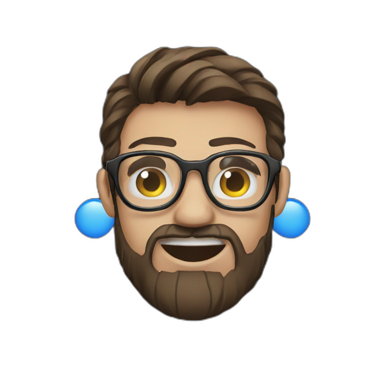 bearded boy in glasses emoji