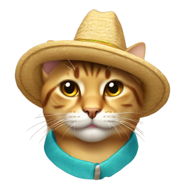 Gato con sombrero emoji