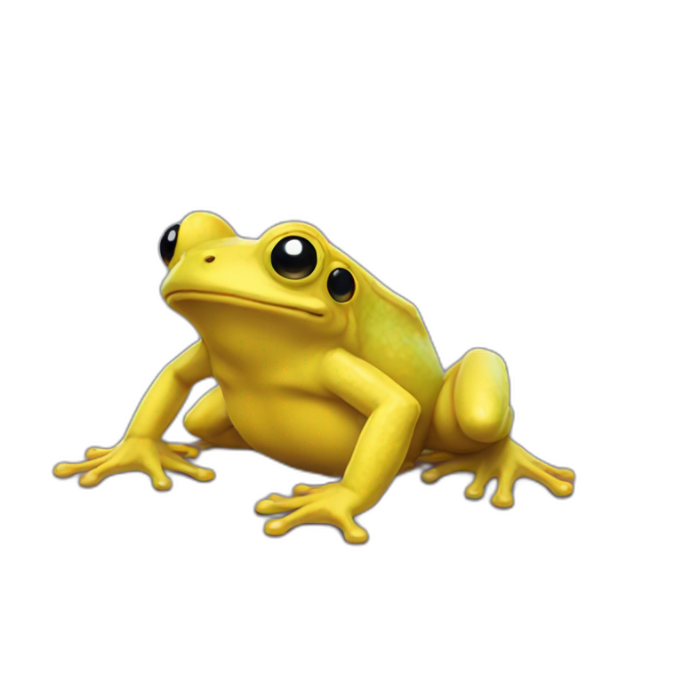 Cringe yellow frog twitch emoji