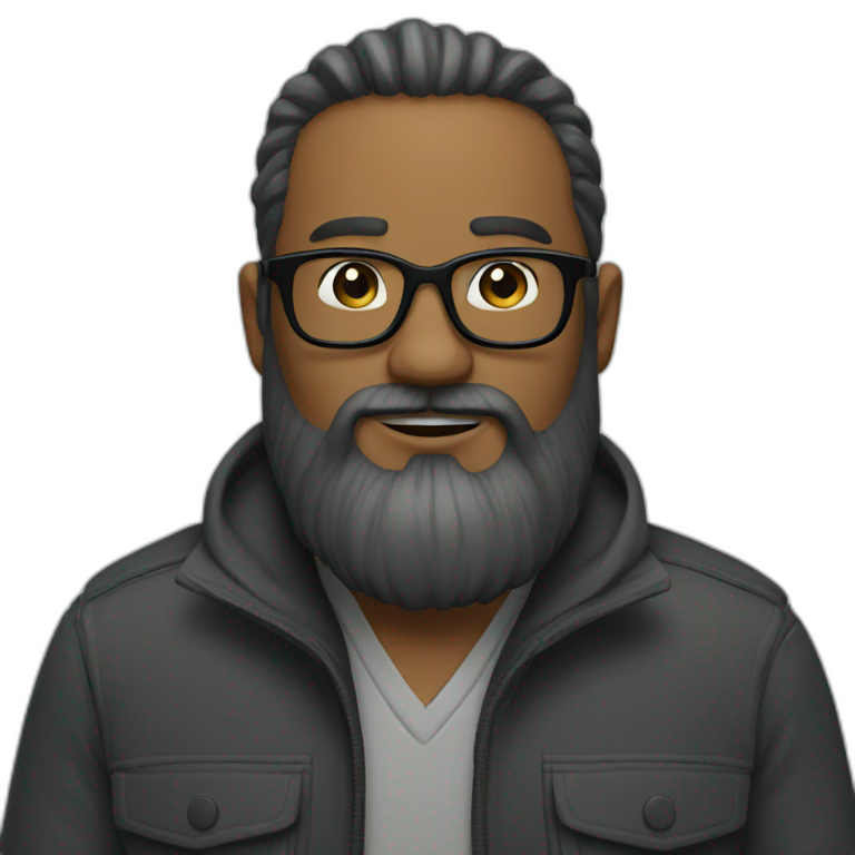 man with big beard and glasses emoji
