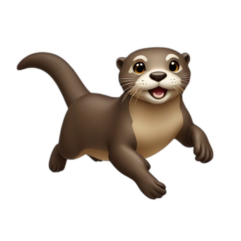 An otter running emoji