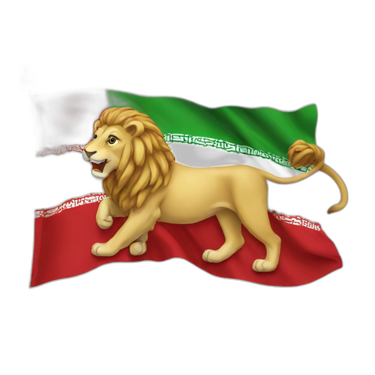 Iran lion flag emoji