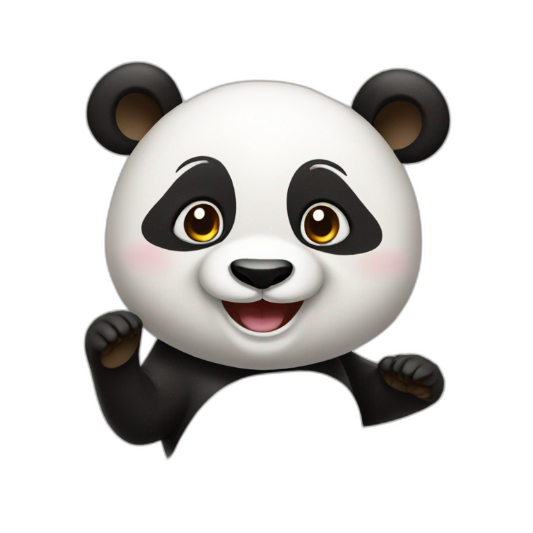 Very happy panda emoji