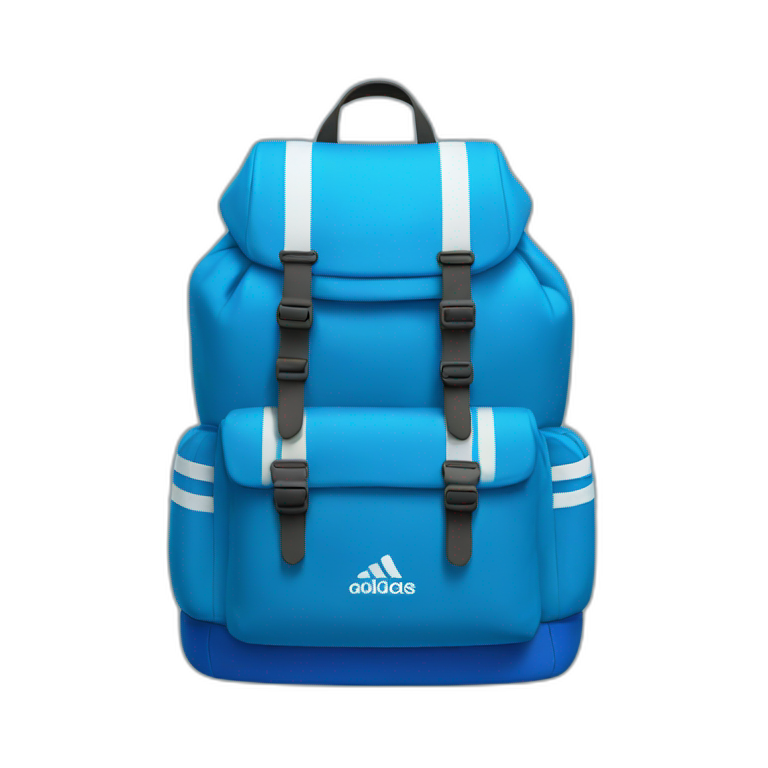 blue adidas backpack emoji