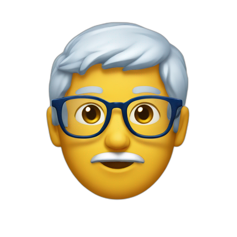 roux yeux bleus lunettes emoji