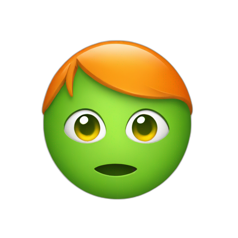 Green orange emoji