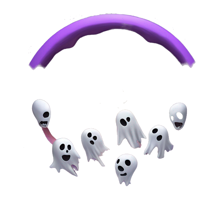 purple portal with ghosts, Skeletons leaving out of it emoji
