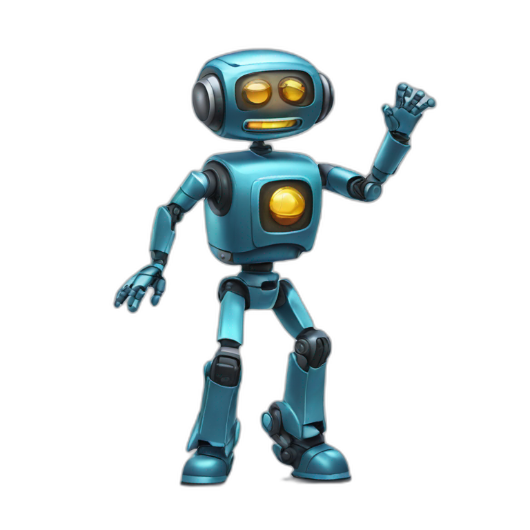 Dancing disco robot emoji