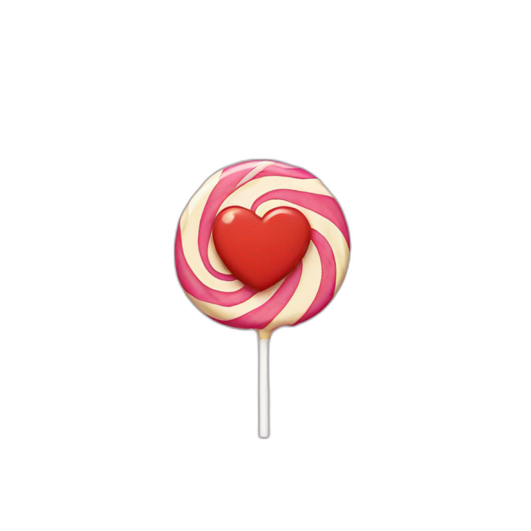 lollipop heart shape emoji