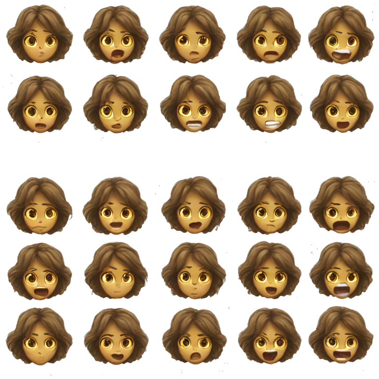 GIRL FLIPPING HER HAIR WITH EXPRESSION ON HER FACE emoji