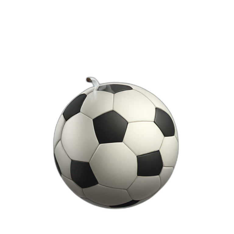 soccer ball smoking a cigar emoji