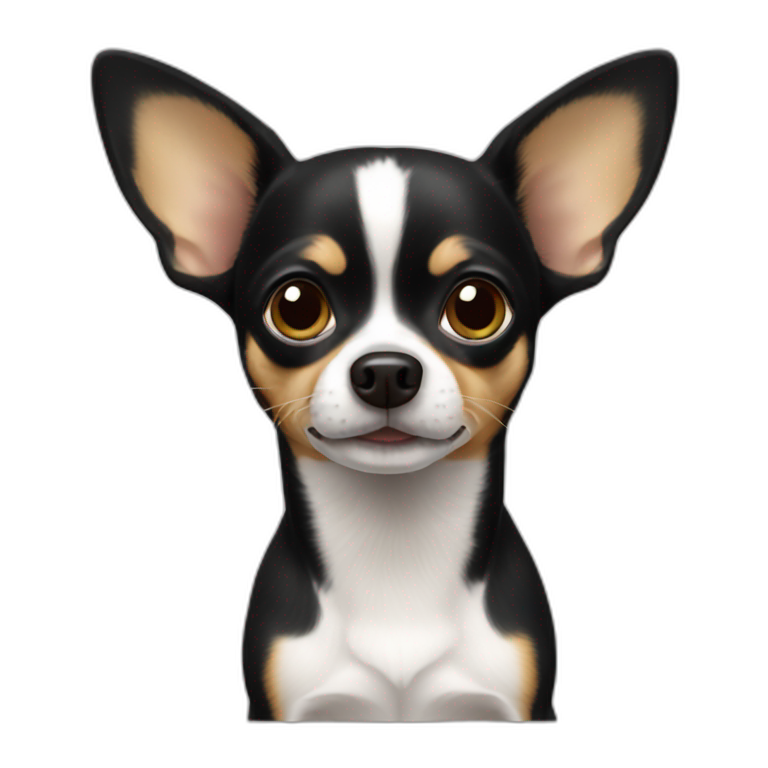 chihuahua black emoji