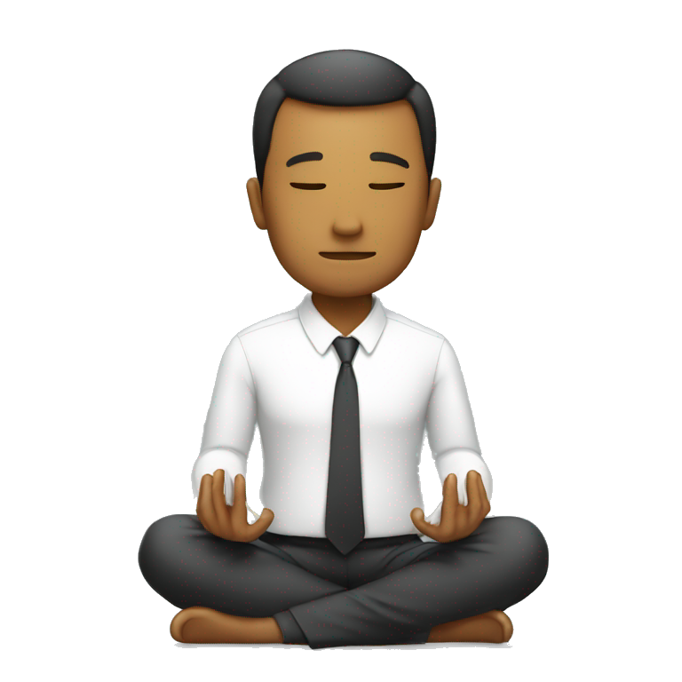 businessman meditating emoji