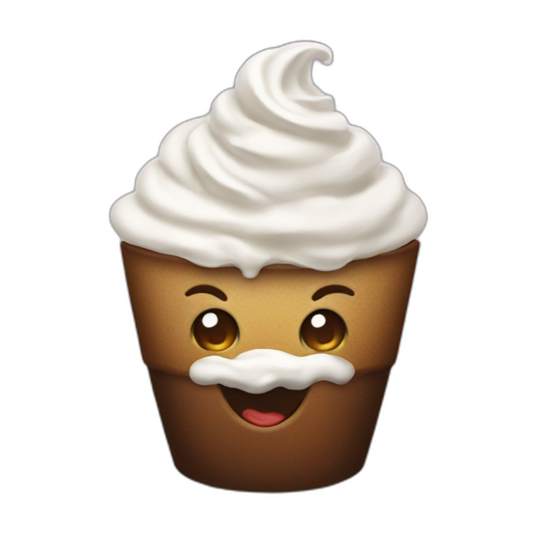 Coffee with whipped cream  emoji