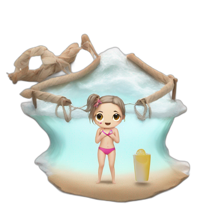 beach vibes vibes in bikini emoji