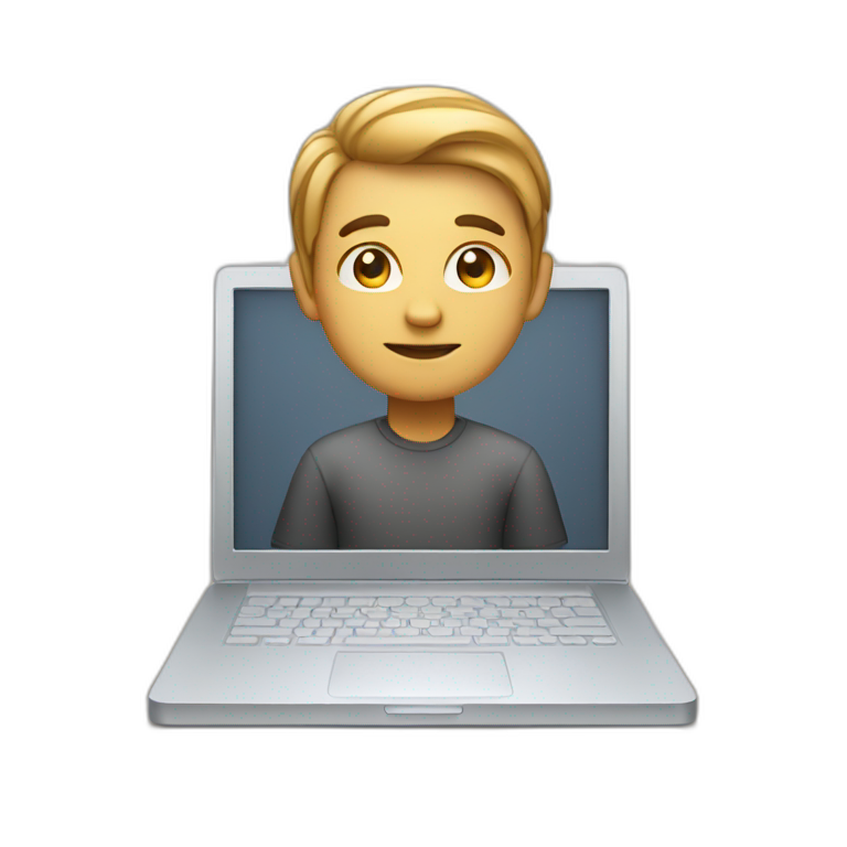 developer on mac laptop emoji