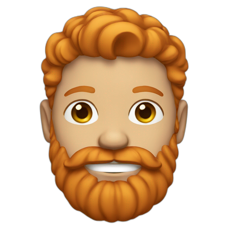 ginger man with beard emoji