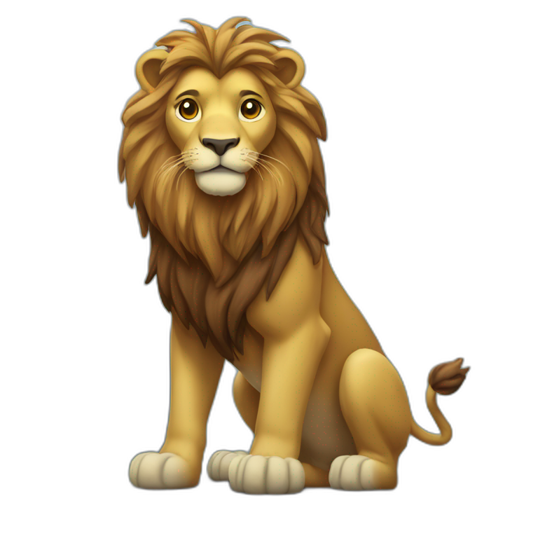 Lion sur une montagne emoji