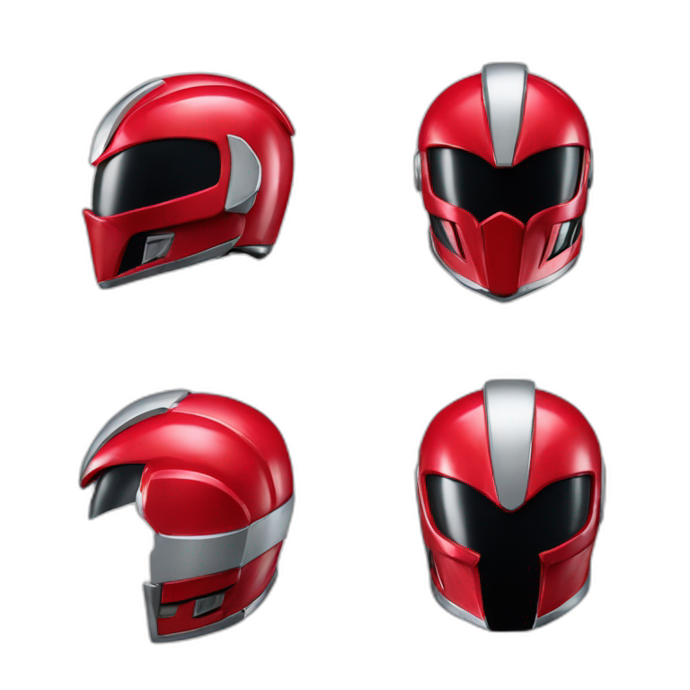 Power rangers red mighty morphin helmet emoji