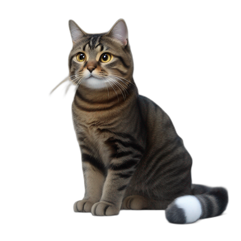 blurred cat with remote control emoji