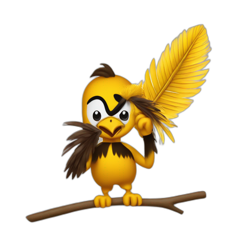iowa state cy plucking feathers from herky hawkeye emoji