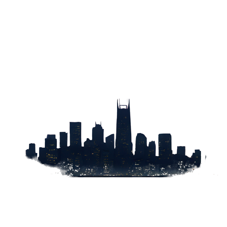 nighttime cityscape with silhouettes  emoji