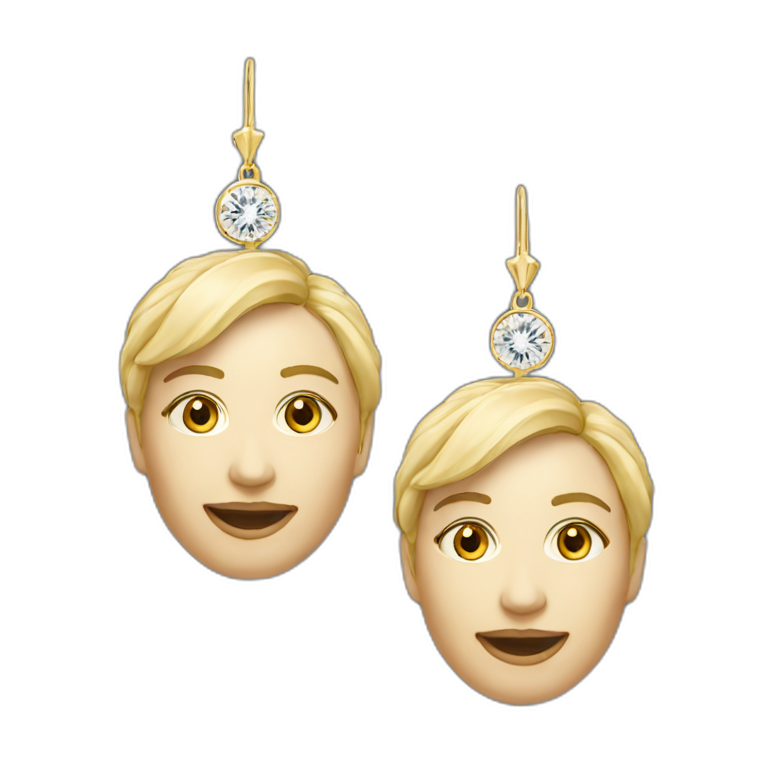high end earrings  emoji