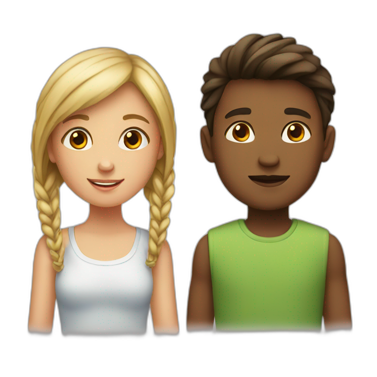 girl and boy emoji