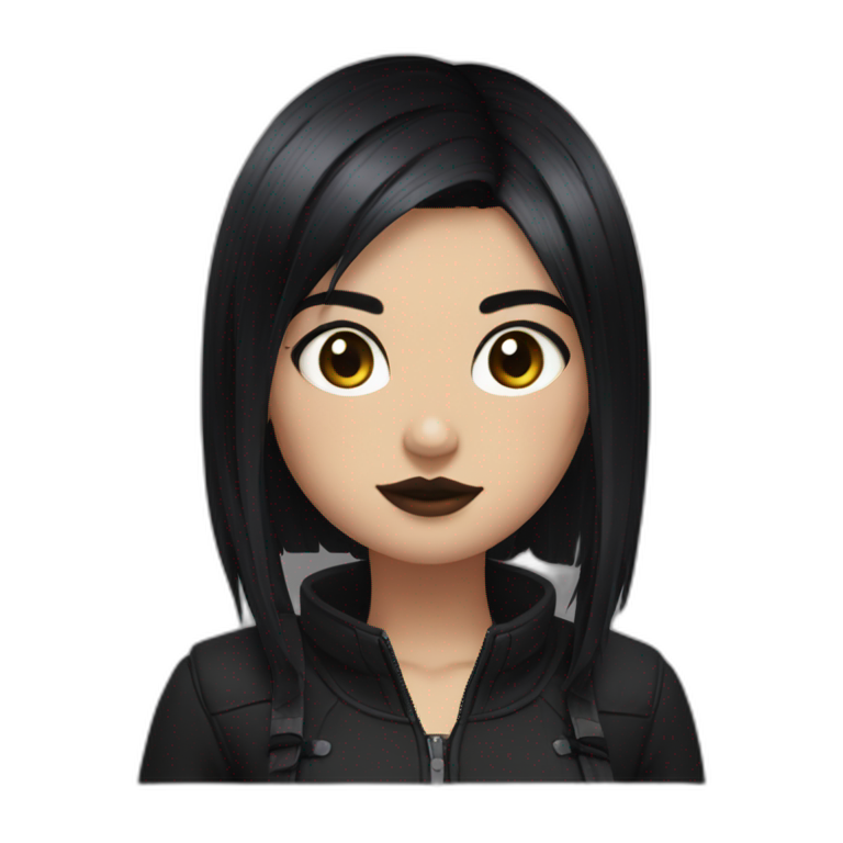 Thicc-goth-girl-with-black-hair-and-brown-eyes emoji