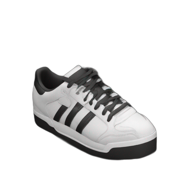 Adidas shoes black and white emoji