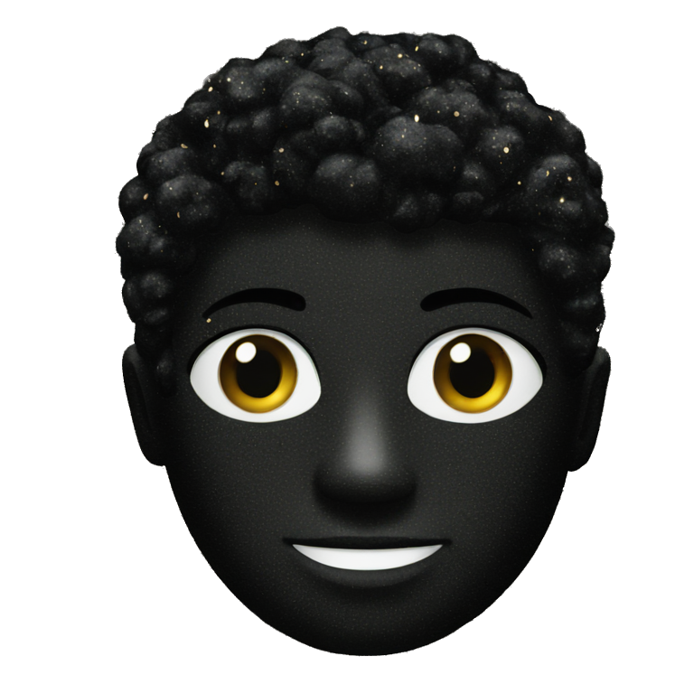 black glitter  emoji