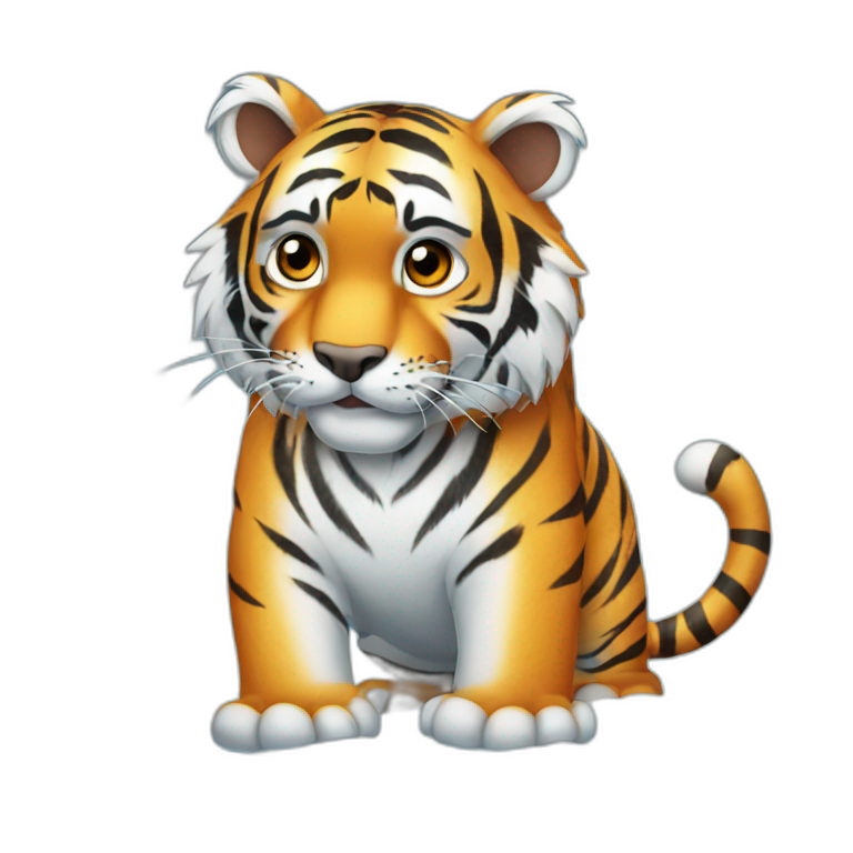 tiger on ice emoji