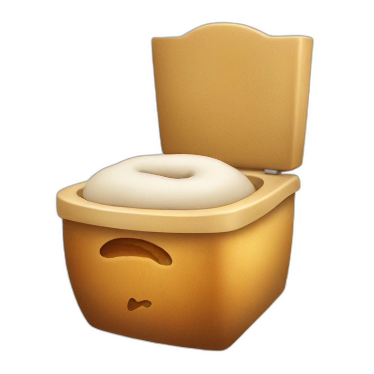 Bread on toilets emoji
