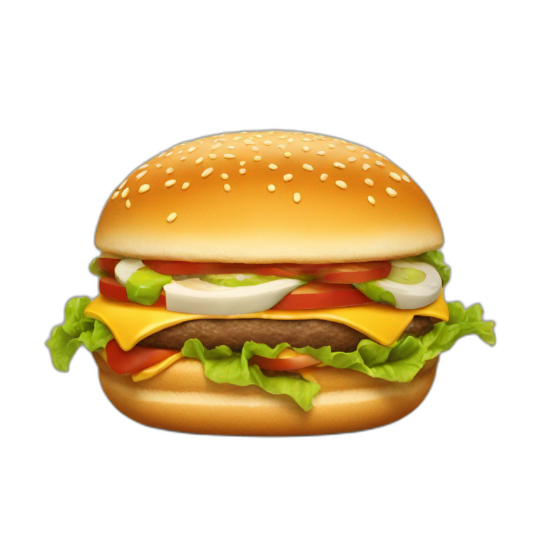 Renard qui mange un burger emoji