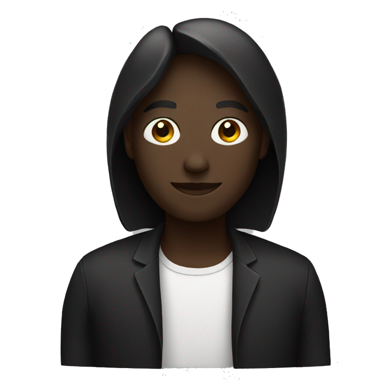 an email but black without any face emoji