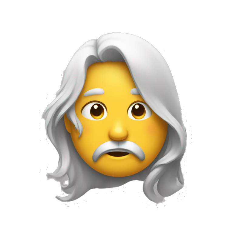 Emoji triste con la cara garabateada emoji