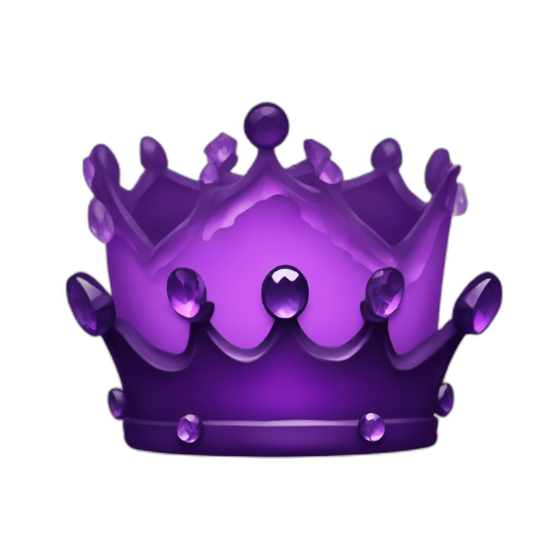 Dark purple crown with dark crystals emoji